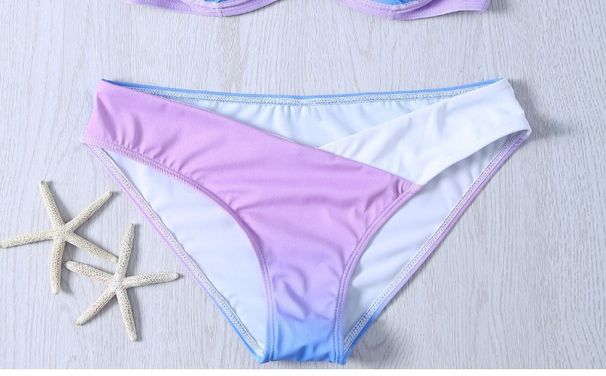 Women's Clothing Mermaid Bikini Swimsuit 5 Gradient Shell Bikini Swimsuit_ecoleips.com