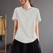 This Summer's Popular Design Features A Short-Sleeved Cotton Top With Fishbone-Shaped Seams, An Arched Hem, And A Stylis_ecoleips.com