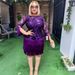 Sequin Fringe Bodycon Dress For Women – Elegant Party Midaxi Dress With Flowy Sleeves, Plus Size Available (Black/Purple/Green)_ecoleips.com