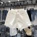 2025s Denim Shorts For Women, Summer New Korean Style, Loose Fit, Versatile, Slimming, Internet Celebrity Ripped Frayed Wide_ecoleips.com