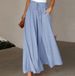 Suitable For All Seasons Summer New Women's Wide-Leg With Elastic Waistband, High-Waisted Long Skirt Pants For Women_ecoleips.com