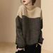girl 2025 New French Style Thick Sweater For Women, Winter Fashion, Plus Size, Stylish Design, Trendy Knitted Top_ecoleips.com