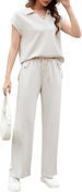 Women's Clothing New Summer Clothing Women's Suits Vest Tops Casual Trousers Wide Leg Pants_ecoleips.com