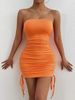 European And American Style Cross-Border Women's Tight-Fitting Solid Color Bodycon Strap Dress Summer Trendy Hot_ecoleips.com