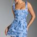 Women's Floral Square Neck Sleeveless Bodycon Tie Strap Mini Dress – Sexy & Stylish Summer Outfit_ecoleips.com