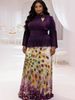 Women's Clothing Printed Two Piece Set Plus Size Loose Fashion New Pleated Skirt_ecoleips.com