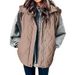 2025 Autumn And Winter New Fashion Casual Solid Color Sleeveless Cotton Vest Zipper Button_ecoleips.com