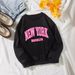 Long Sleeve Sweatshirt For Women, Plus Size, Round Neck, Casual, Versatile, Youth, Fleece Lined, Thickened, Base Shirt,_ecoleips.com