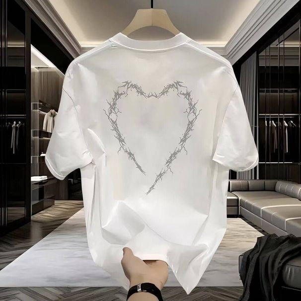 2025 summer loose men and women pullover 100% cotton short sleeve T-shirt_ecoleips.com