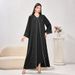 Modest Abaya Dress/Muslim Dress Women Glamorous Dubai-Style Abaya Dress – Sparkling Crystal Embellishments & Relaxed Fit For Modest Fashion_ecoleips.com