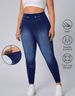 Plus Size High Waist Tummy Control Slimming Jeans Four Way Stretch Women's Clothing_ecoleips.com