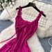 Women's French Romantic Style Halter Neck Ruffled Dress Slimming A-Line Summer Style Tie Waist Gown With Flowing Drape_ecoleips.com