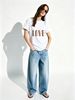 Women Leopard Splicing LOVE Letter Graphic Crew Neck Short Sleeve Casual Tee_ecoleips.com