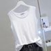 Summer Women's Loose-fitting Camisole Top, Korean Style, Bamboo Cotton, Versatile Sleeveless T-shirt, Base Shirt, Top_ecoleips.com