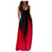 Women's Clothing Women's Elegant Stylish One Piece Long Dress Mid Waist Spring Summer Fashion Print With Pockets_ecoleips.com