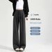 Aria Basics Black Wide-leg For Women, 2025 New Model, Slim Fit, Drapey, Petite-friendly, Loose, Casual Style, Straight-leg Long_ecoleips.com