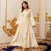 Modest Abaya Dress Elegant Embroidered Abaya Dress – Modest Long Sleeve Maxi Gown With Floral Lace Trim_ecoleips.com