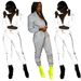 Women's Sexy Reflective Button Two Piece Set Autumn New Pant Sets_ecoleips.com