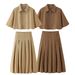 ZG Foreign Trade Women's Clothing New European American Style Fashion Two-Tone Short-Sleeve Zipper Top Jacket And_ecoleips.com