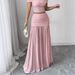 Women's Clothing Summer New Arrival Women's Elegant Solid Color Pleated Long Skirt_ecoleips.com