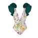 Deep V Floral Floral One-piece Swimsuit For Women_ecoleips.com