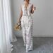 Women's Clothing Summer New Products Fashionable Sexy Loose Lace Vest Top Wide Leg Trousers_ecoleips.com