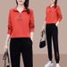 "Women's Trendy Letter Print Tracksuit Set Zip-Up Hoodie & Jogger Pants Casual Spring Outfit"_ecoleips.com