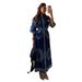 Elegant Retro Print Lapel Women's Shirt Dress Style Summer New Waist Cinching Short Sleeve_ecoleips.com
