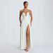 Elegant Long Dress For Women Goddess-Like Strapless Pleated High Slit Flowing Gown Independent Website_ecoleips.com