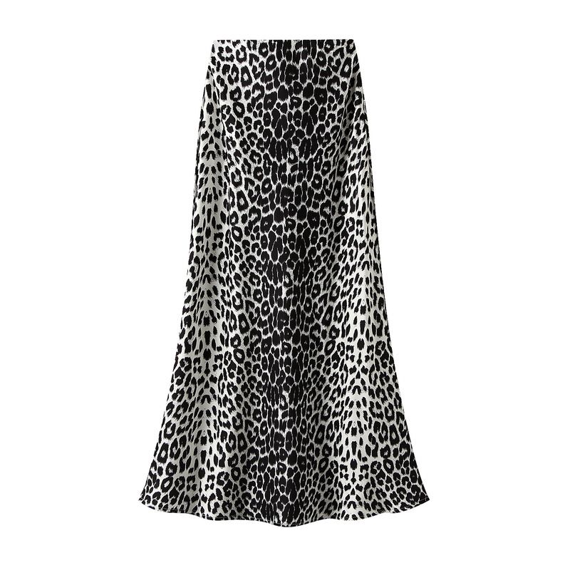 Mermaid Tail Midi For Women, Autumn 2025 New High Waist Slimming Mid-Length Bodycon Skirt, Leopard Print Long Skirt_ecoleips.com