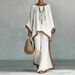 Bohemian Print Women's Lounge Set Flowy Long Robe And Pants Two-Piece Outfit S-5XL in 9 Colors_ecoleips.com