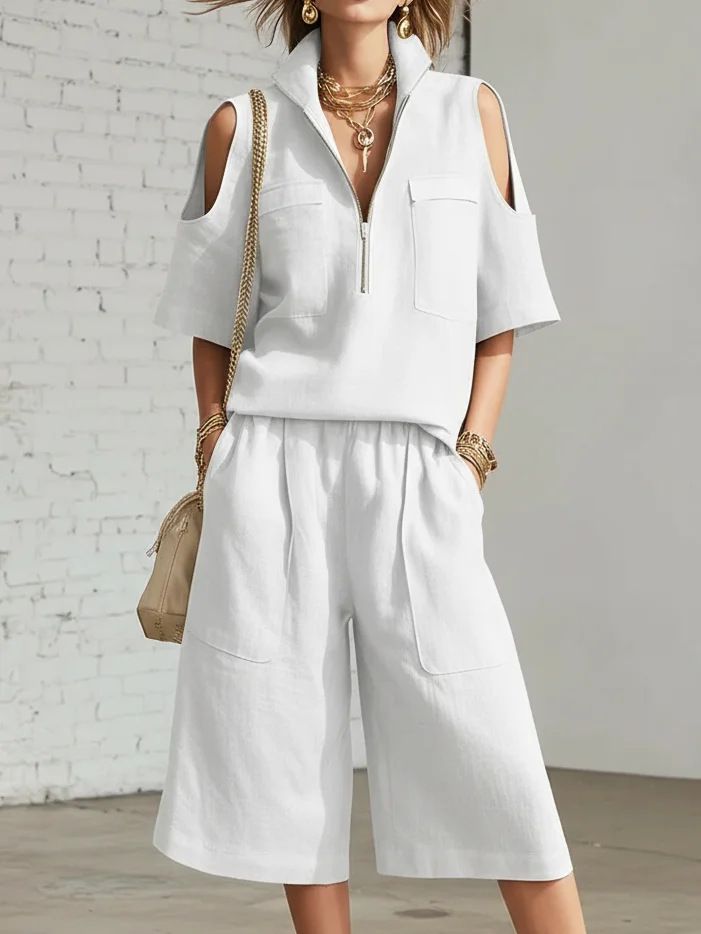 Women's Summer Two Piece Set Short Sleeve Shirt And Loose Pants Cross Border Style Bestseller 2026_ecoleips.com