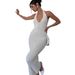 Elegant Backless Halter Maxi Dress For Women, Sexy Slim-Fit Summer Long Dress With High Waist, Vacation Style Evening Party Gown_ecoleips.com