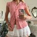 Women's Clothing New Red And White Plaid Short Sleeved Shirt For Women French Puff Sleeves Loose Versatile Tops_ecoleips.com
