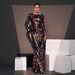 Women's Clothing Evening Dress Long Sleeve Temperament Round Neck Sexy Slim Long Sequin Banquet Bridesmaid Dress Dress Female_ecoleips.com
