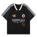Men's & Women's Streetwear Graphic Print T-Shirt - Sleeve Stripe Design With V-Neck For Casual Wear (Black/White, S-Xl)_ecoleips.com