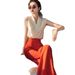 Elegant Women's Street Youthful Fashion White Sleeveless Top Wide-Leg Pants Two-Piece Set_ecoleips.com