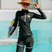 Women's Clothing Style Women's Long Sleeve Swimsuit Sun Protection Two Piece Slimming Quick Drying Sports Dive Suit Conservative Design_ecoleips.com