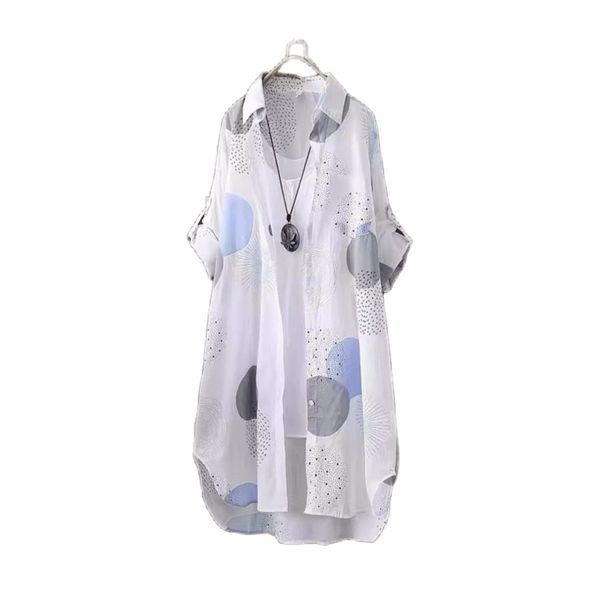Women's Long-Sleeved Shirt With Artistic Letter Printing, Loose-Fitting Sun-Protective Garment, Thin Cardigan Jacket, An_ecoleips.com