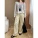 Breathable Tencel Cupro Relaxed Fit High Waist Wide Leg Pants For Women - Comfortable Commute To Leisure Versatile Trousers_ecoleips.com