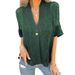 Women's Mid Sleeve Knit Cardigan Single Button Hollow Out Top Spring Autumn_ecoleips.com
