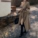 High-end Black Long-sleeved Trench Coat Women's Loose And Thin Big Lapel Cardigan Top_ecoleips.com