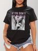 European And American Cross-border Foreign Trade Wholesale Clothing Sexy Lips Girl Round Neck Plus Size Short Sleeve_ecoleips.com