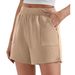 Women's Clothing Sports Shorts Loose Waist Slim All Match Outdoor Wear Solid Color Sports Shorts_ecoleips.com