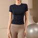 Women's Clothing Running Sports Slim Quick Drying T Shirt Elastic Slim Yoga Short Sleeved T Shirt Thin New Style Breathable Top_ecoleips.com