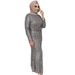 sequined tassel slim dress dress Muslim clothing_ecoleips.com