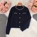 European American Cross-border Knitted Cardigan In Style With Single-breasted Buttons And Long Sleeves,_ecoleips.com