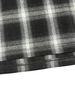 Black And White Plaid Printed Short Midi Skirt, Suitable For Daily Wear In Autumn And Winter._ecoleips.com