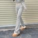 Voya Hot-selling 2026 European And American Women's Sexy Hot Girl Slim-fit Knitted Design Wide Slimming Cuffed Long Pants Skinny-flared Long Pants
_ecoleips.com