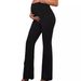 Women's Clothing Slim High Waist Flared Pants Fashionable Commuting Slim Elastic Belly Support Maternity Trousers_ecoleips.com